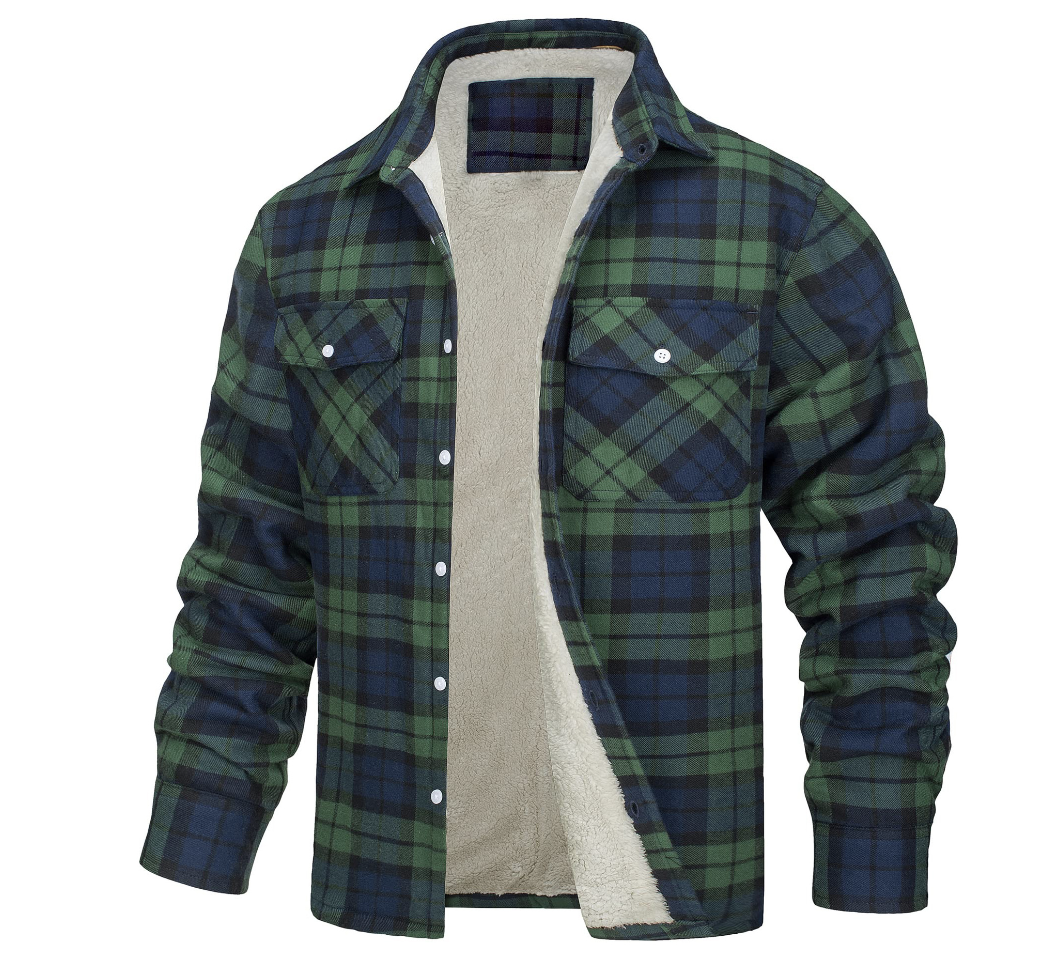 Nate™ | Veste à carreaux en Sherpa pour hommes