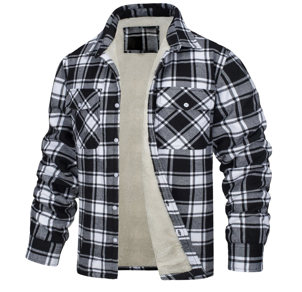 Nate™ | Veste à carreaux en Sherpa pour hommes