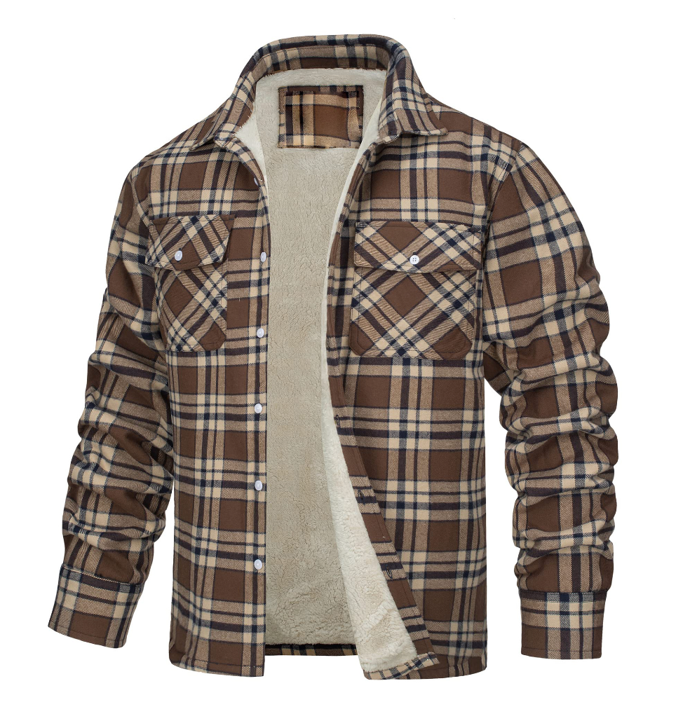 Nate™ | Veste à carreaux en Sherpa pour hommes