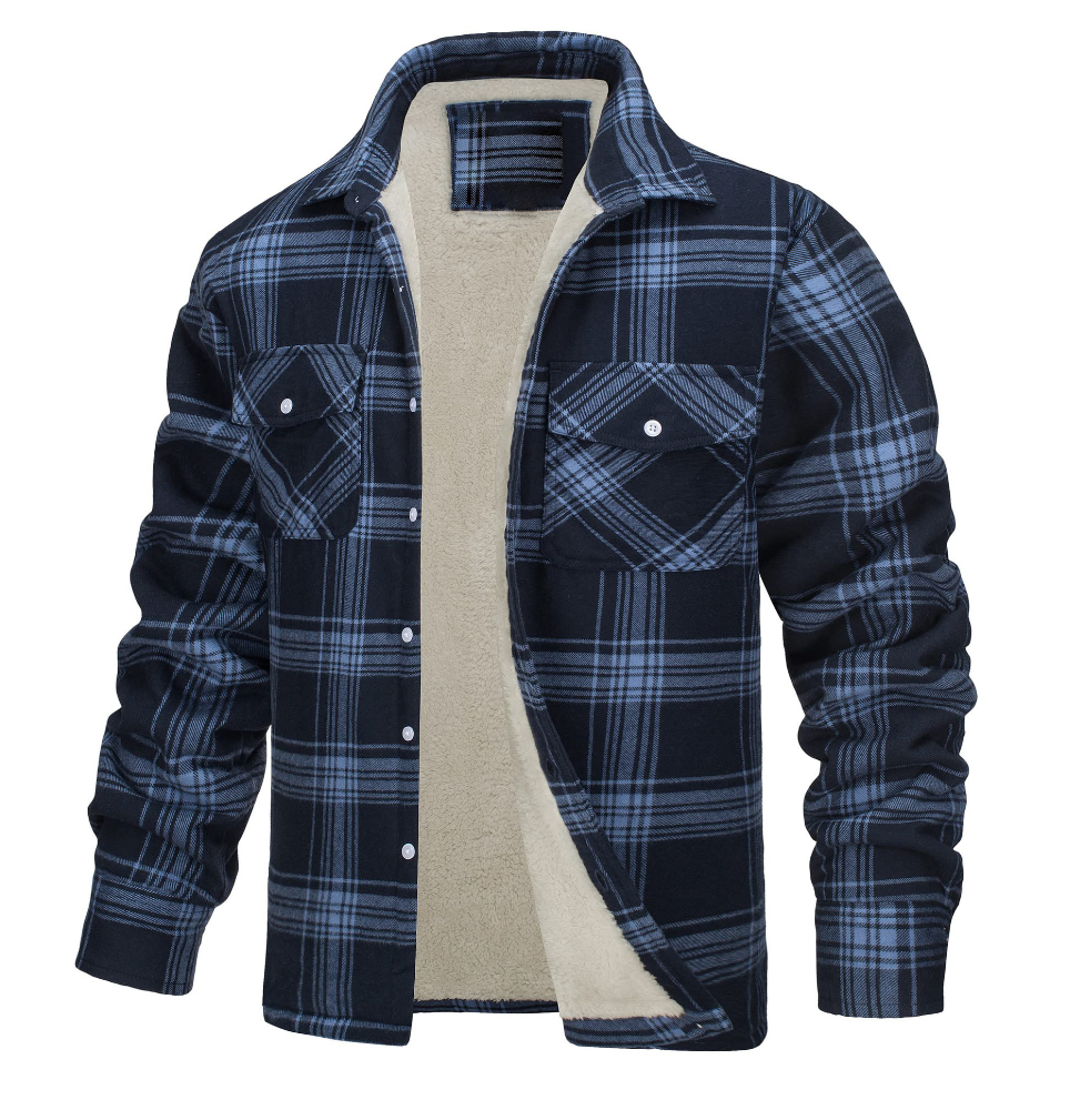 Nate™ | Veste à carreaux en Sherpa pour hommes