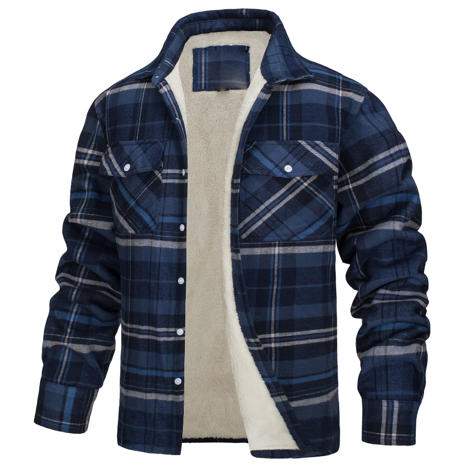 Nate™ | Veste à carreaux en Sherpa pour hommes