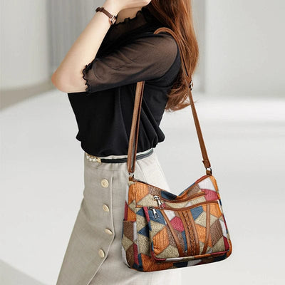 Solara | Sac à main en cuir mosaïque