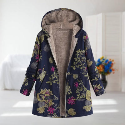 Camélia – Veste d'hiver légère avec doublure en fausse fourrure