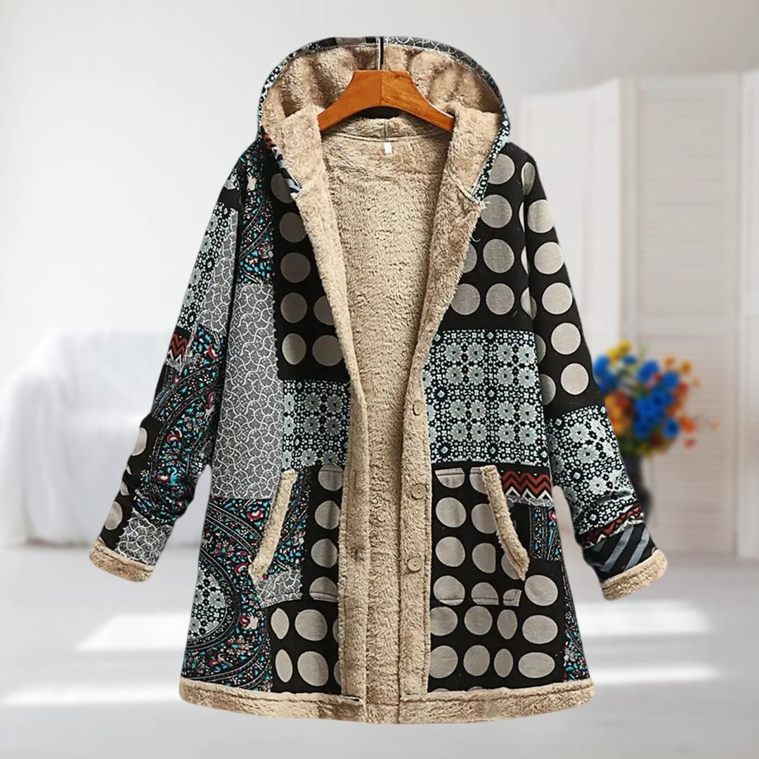 Camélia – Veste d'hiver légère avec doublure en fausse fourrure
