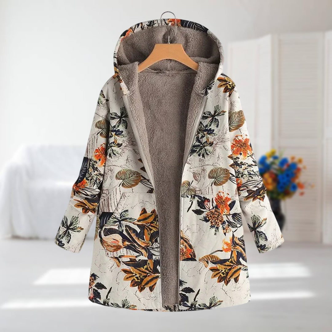 Camélia – Veste d'hiver légère avec doublure en fausse fourrure