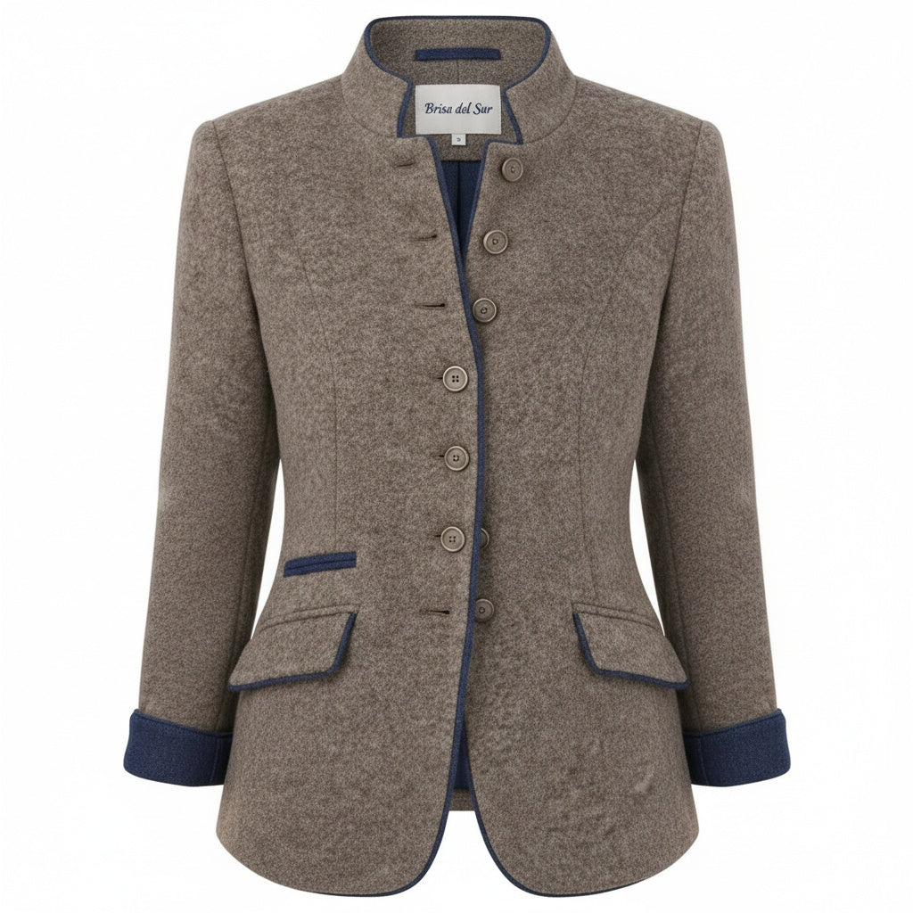 Cardigan Élegant Élise avec Col Montant