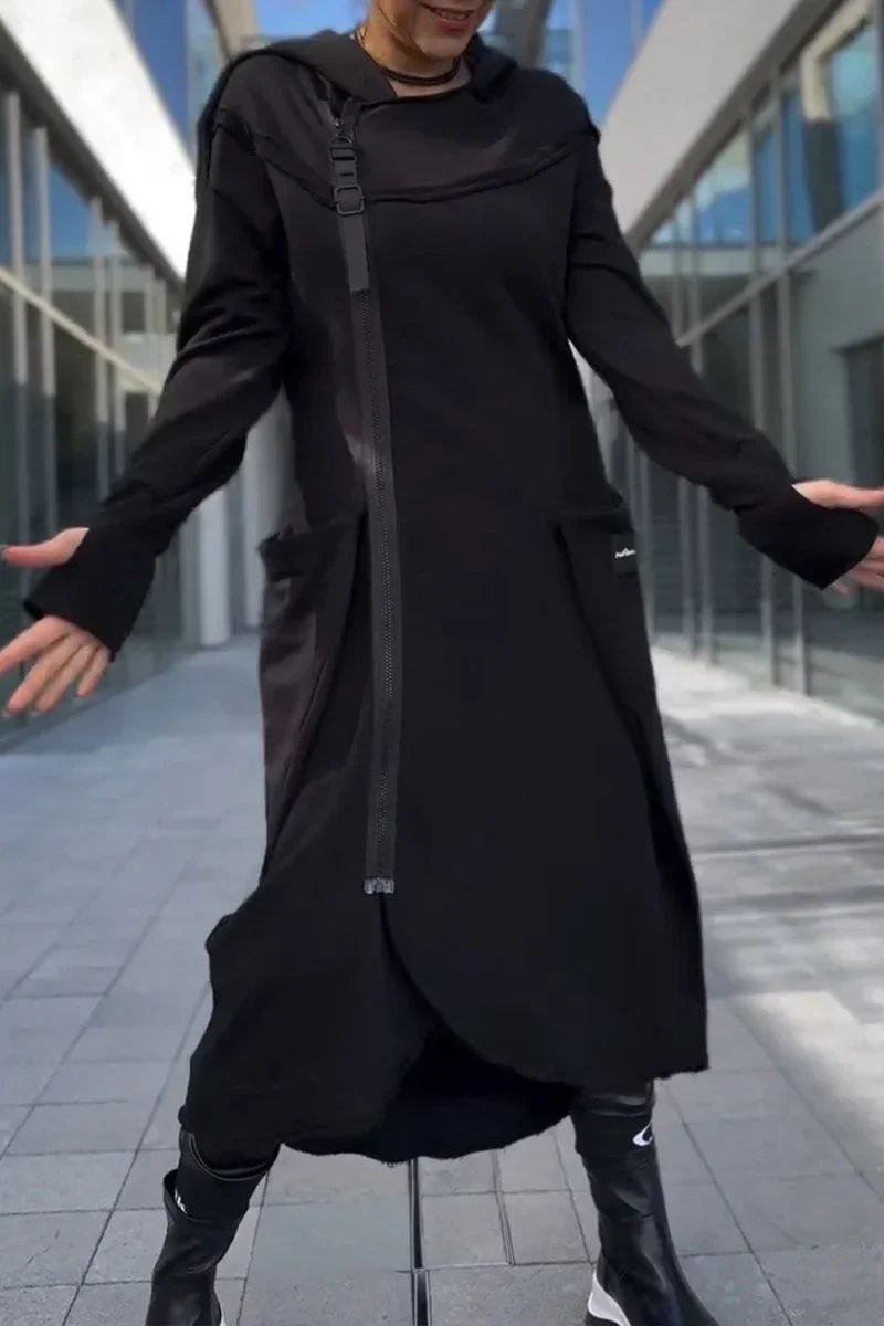 Émerence™ | HOODIE LONG AVEC FERMETURE ÉCLAIR EN TISSUS LÉGERS ET RESPIRANTS