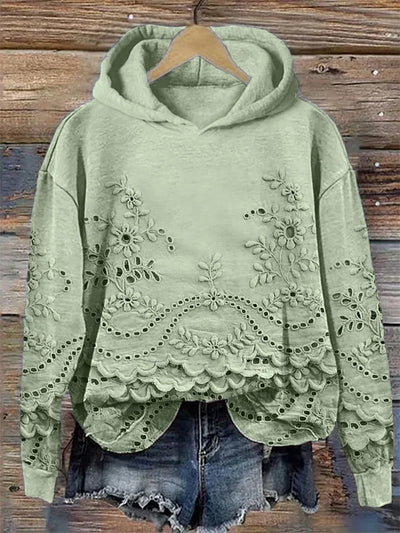 Eastwood and Bloom™ | Amélie – Sweat à capuche texturé floral