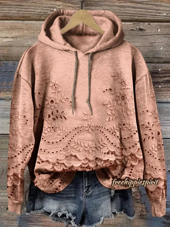 Eastwood and Bloom™ | Amélie – Sweat à capuche texturé floral