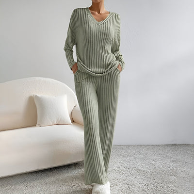 Isla™ | Ensemble de Pull à Col V Rayé
