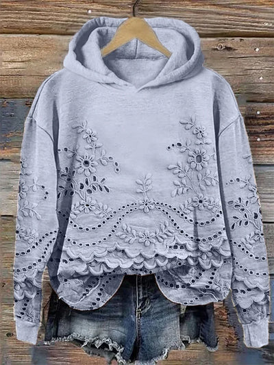 Eastwood and Bloom™ | Amélie – Sweat à capuche texturé floral
