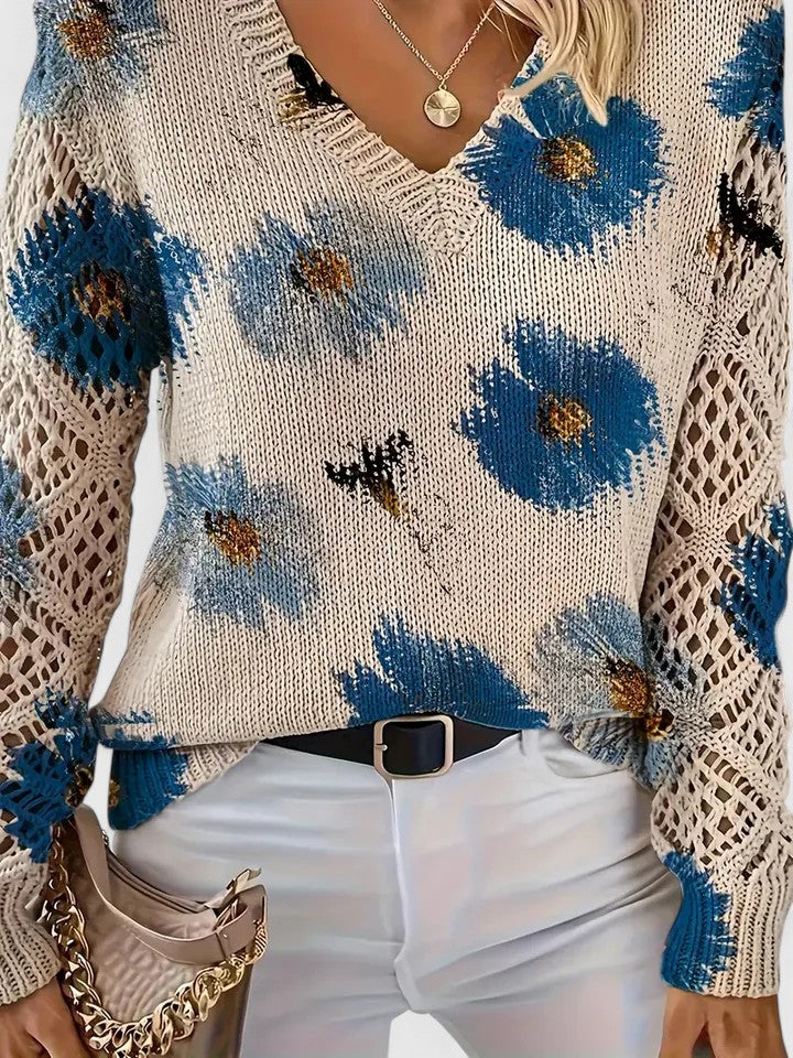 Aurelie | Pull élégant avec motif floral