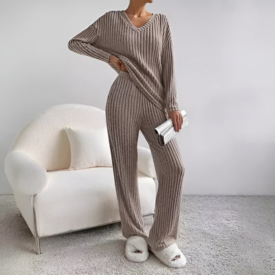 Isla™ | Ensemble de Pull à Col V Rayé