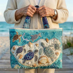 Sac Artisanal Tortues Coquillages - sac matelassé fait main