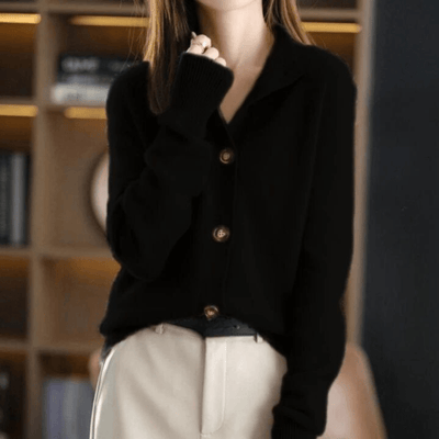 Ingrid | Gilet en Cachemire Tricoté