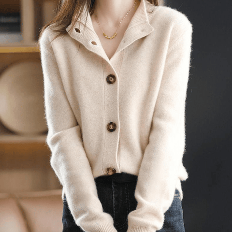 Ingrid | Gilet en Cachemire Tricoté