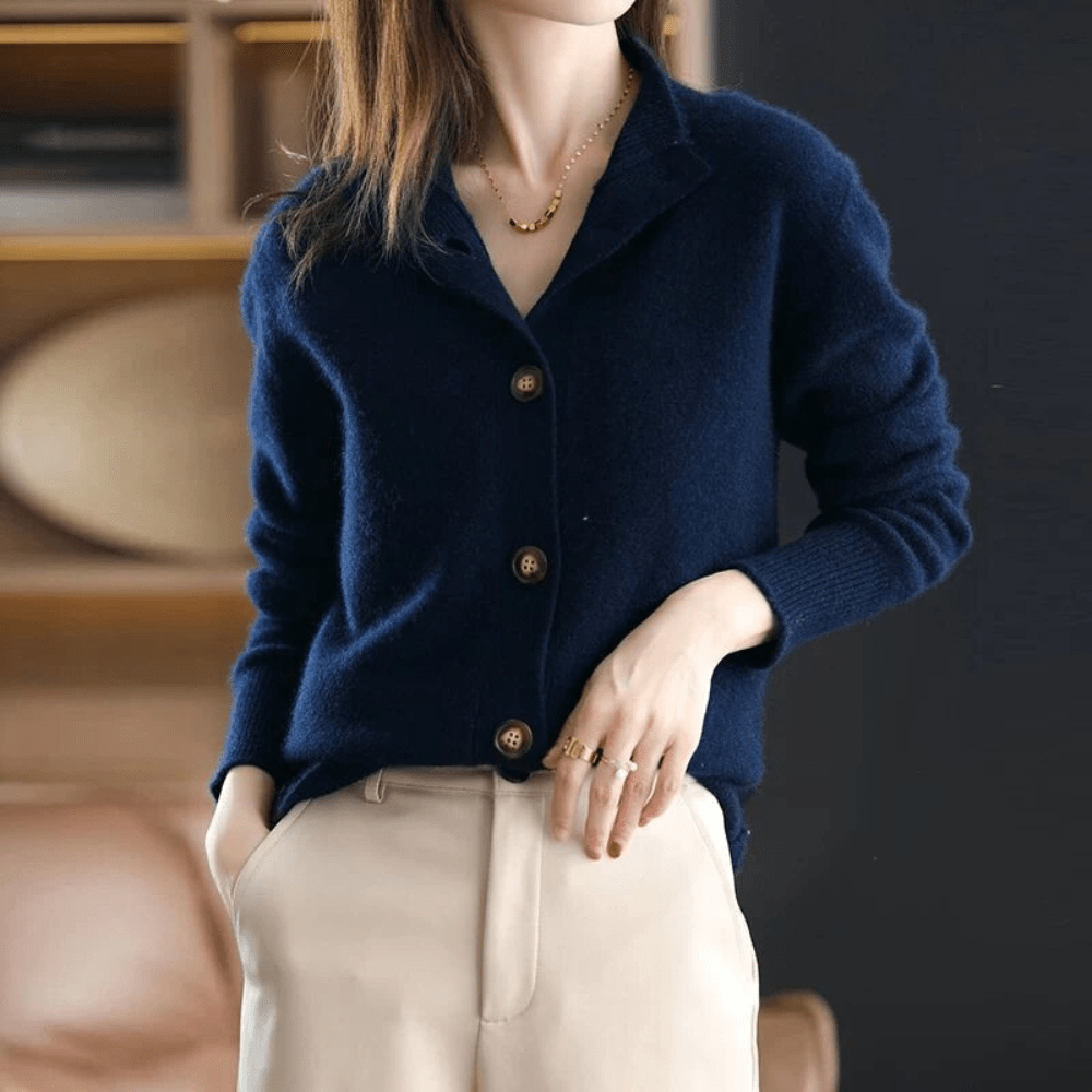 Ingrid | Gilet en Cachemire Tricoté