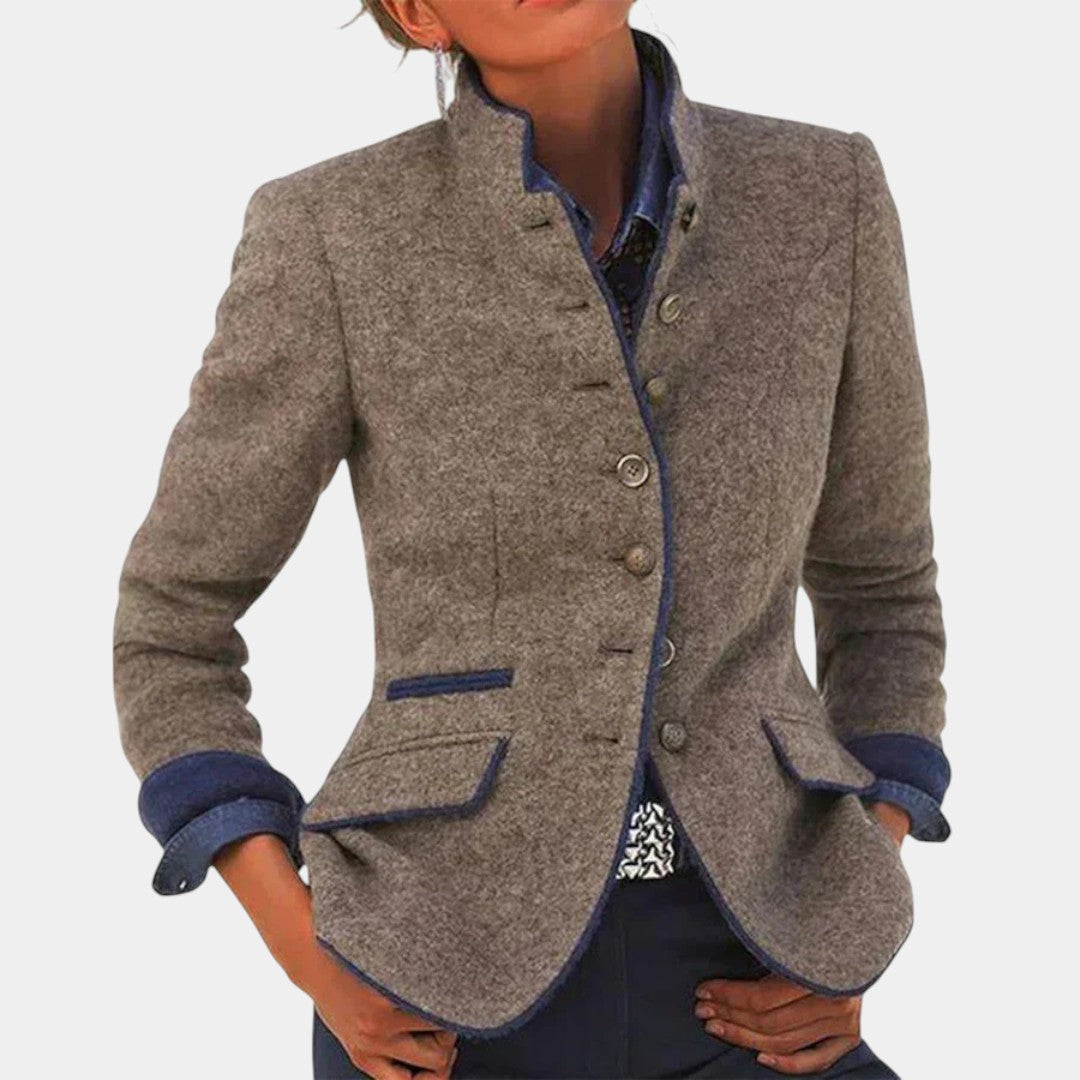Cardigan Élegant Élise avec Col Montant