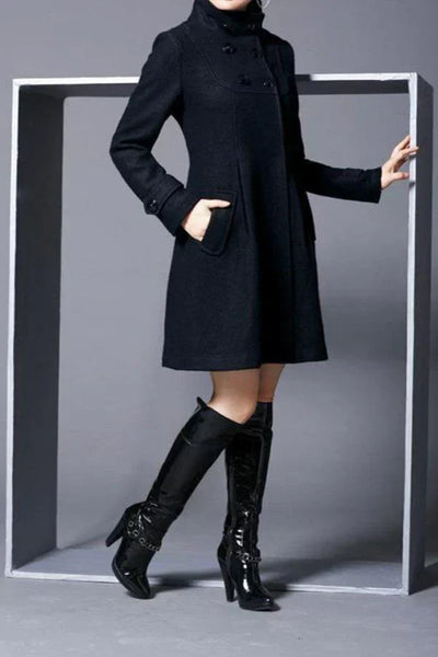 Aria™ | Manteau en laine élégant avec capuche