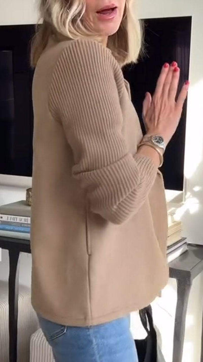 Amelia™ | Blazer Chic avec Manches en Tricot