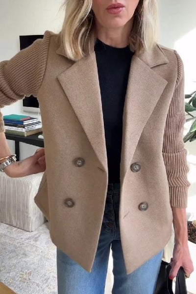 Amelia™ | Blazer Chic avec Manches en Tricot