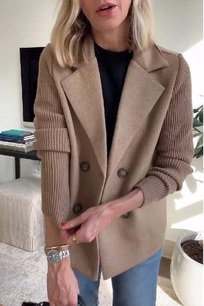 Amelia™ | Blazer Chic avec Manches en Tricot