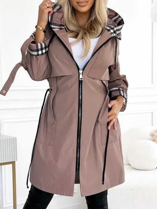 NATALIE™ | VESTE FEMME AVEC FERMETURE ÉCLAIR DEVANT ET DESIGN MODERNE