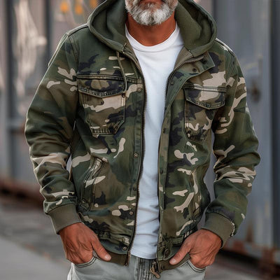 Séraphin – Veste en mélange de coton camouflage