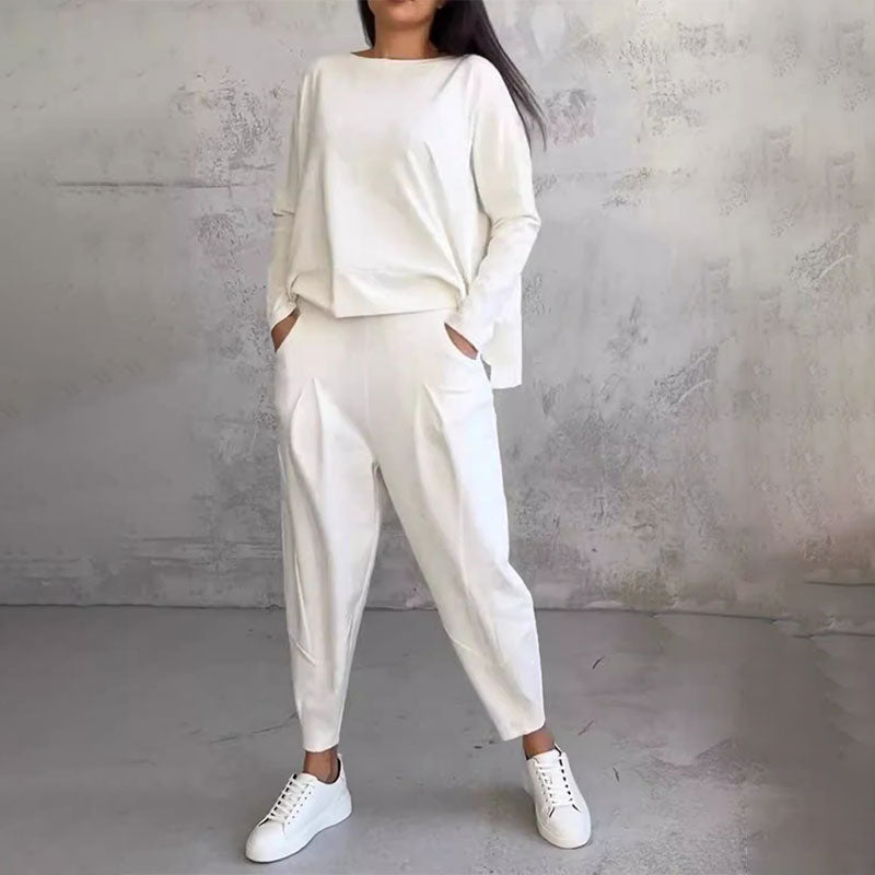 Amalia | Ensemble avec tee-shirt à manches longues et pantalon large