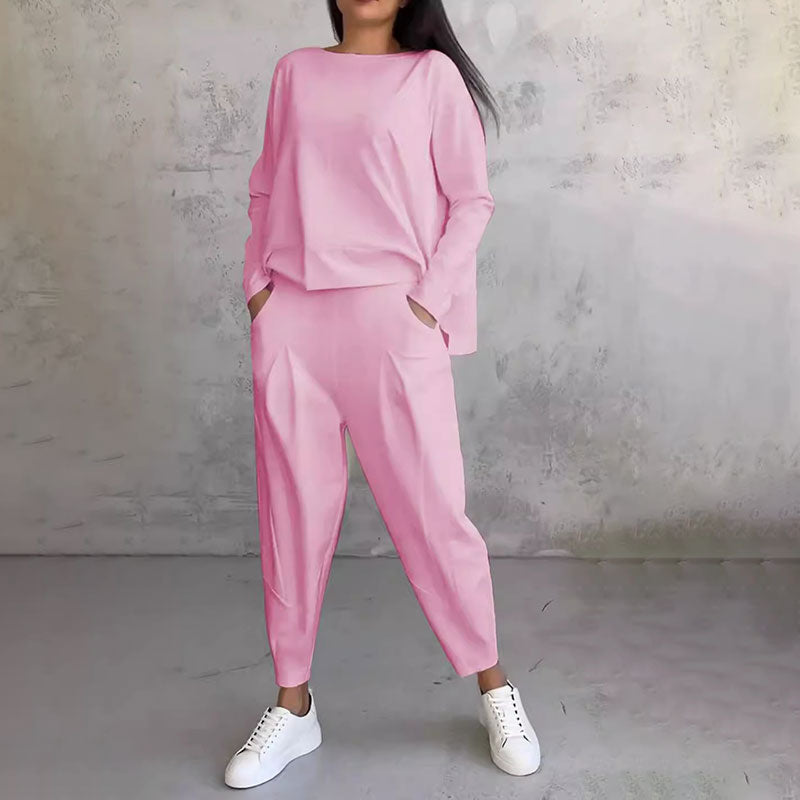 Amalia | Ensemble avec tee-shirt à manches longues et pantalon large