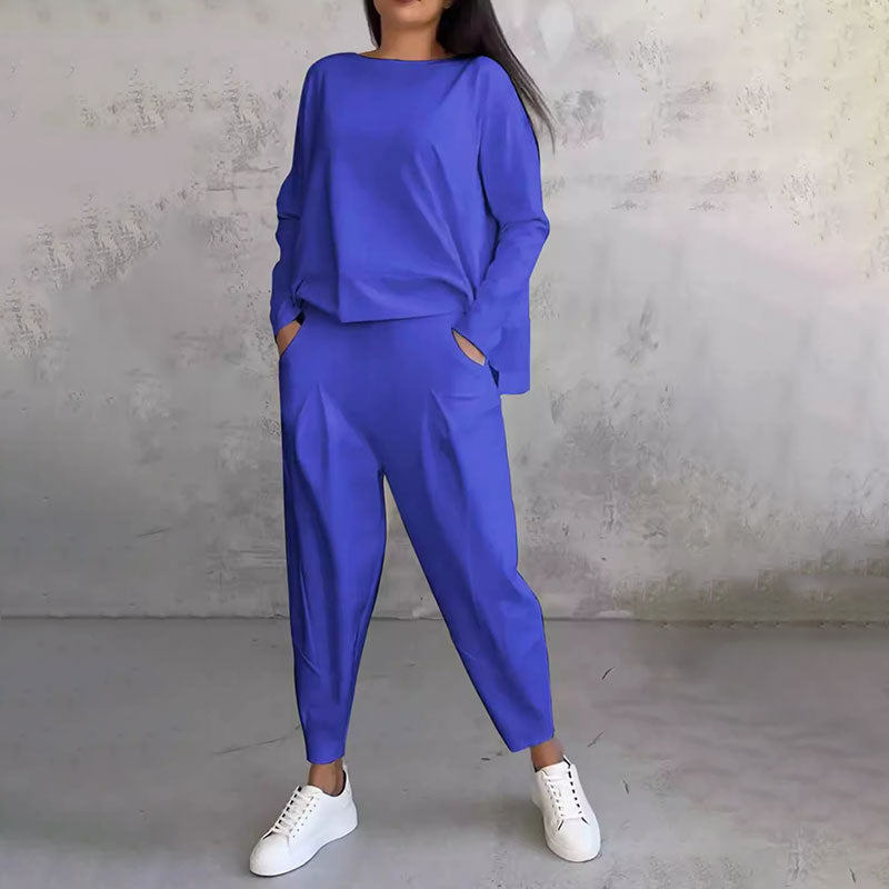 Amalia | Ensemble avec tee-shirt à manches longues et pantalon large