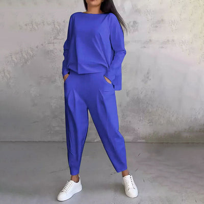 Amalia | Ensemble avec tee-shirt à manches longues et pantalon large