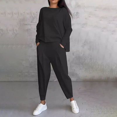 Amalia | Ensemble avec tee-shirt à manches longues et pantalon large