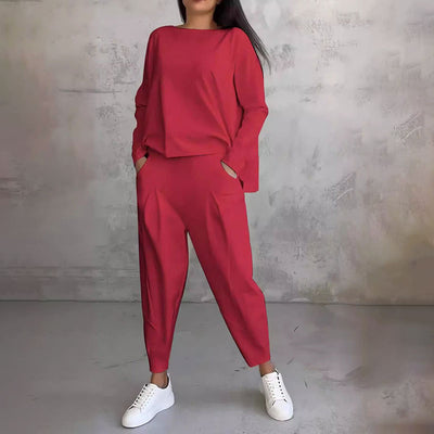 Amalia | Ensemble avec tee-shirt à manches longues et pantalon large