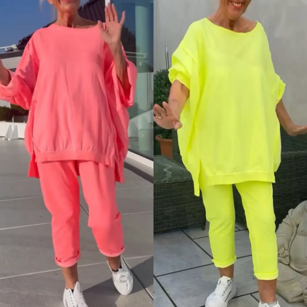 Frieda | Ensemble de loungewear avec top en pull et pantalon court