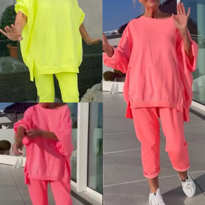 Frieda | Ensemble de loungewear avec top en pull et pantalon court