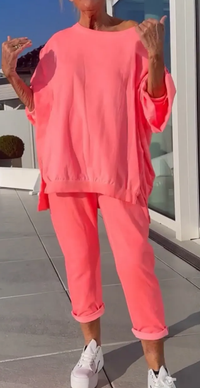 Frieda | Ensemble de loungewear avec top en pull et pantalon court